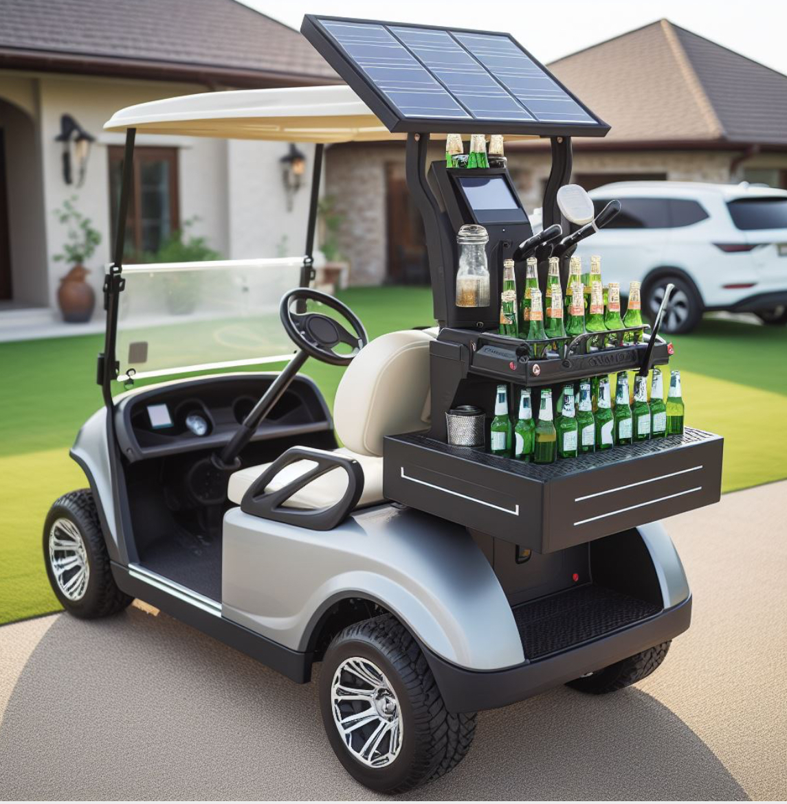 Golf Cart Beverage Holder & Ice Bucket Options For Beer